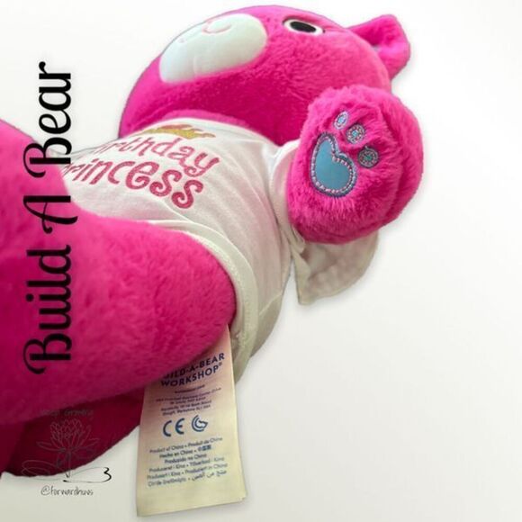 Build a Bear KABU Catlynn Pink Purring Cat with Birthday Princess Shirt - Picture 4 of 7